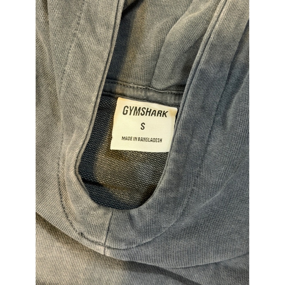 Gymshark Women Charcoal Grey Graphic Hoodie Oversized Sweatshirt Size S B5A4L - Picture 3 of 6